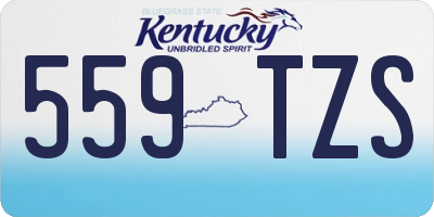 KY license plate 559TZS