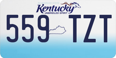 KY license plate 559TZT