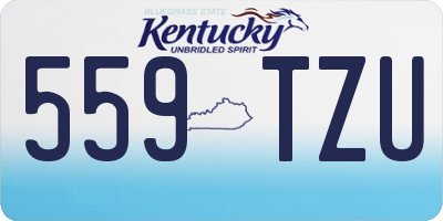 KY license plate 559TZU