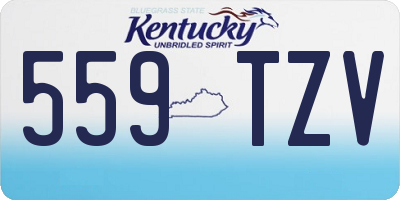 KY license plate 559TZV