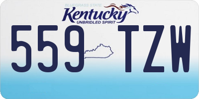 KY license plate 559TZW