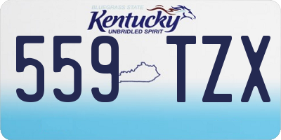 KY license plate 559TZX