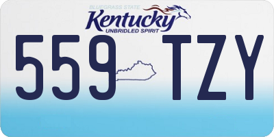 KY license plate 559TZY
