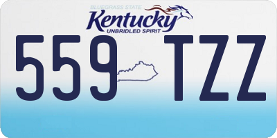 KY license plate 559TZZ