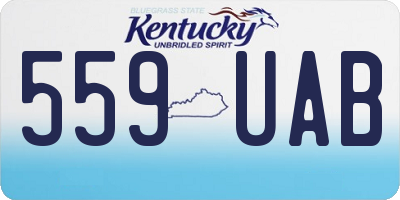 KY license plate 559UAB