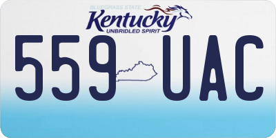 KY license plate 559UAC