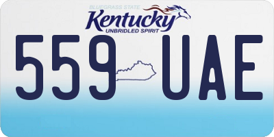 KY license plate 559UAE