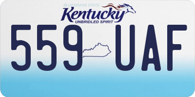 KY license plate 559UAF