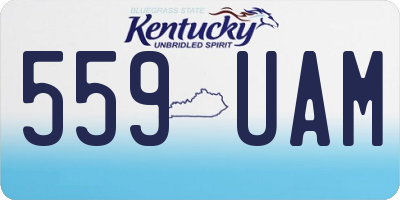 KY license plate 559UAM
