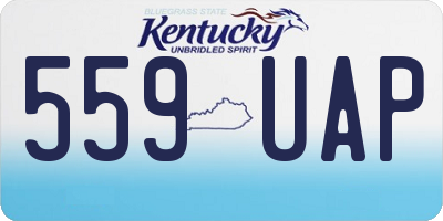 KY license plate 559UAP