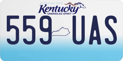 KY license plate 559UAS