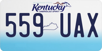 KY license plate 559UAX