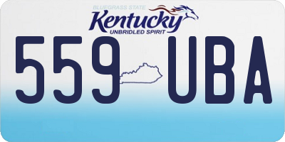 KY license plate 559UBA