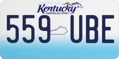 KY license plate 559UBE
