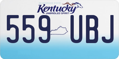 KY license plate 559UBJ