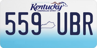 KY license plate 559UBR