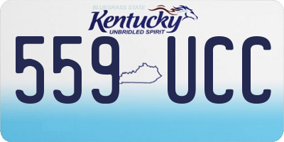 KY license plate 559UCC