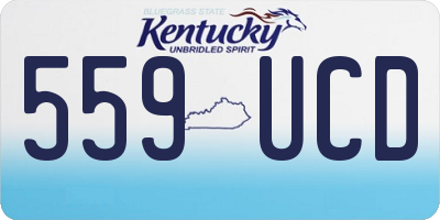 KY license plate 559UCD