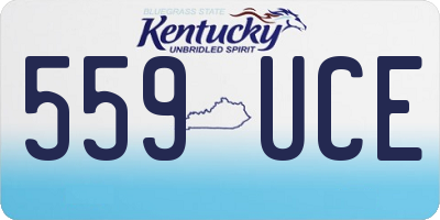 KY license plate 559UCE