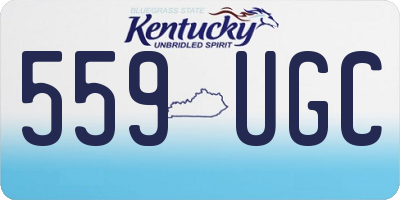 KY license plate 559UGC