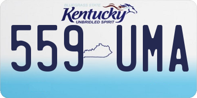 KY license plate 559UMA