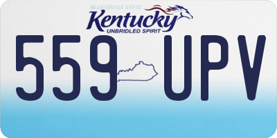KY license plate 559UPV