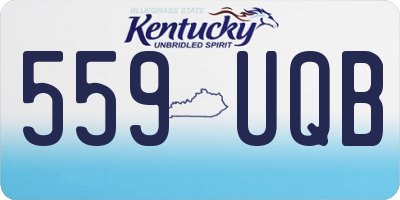 KY license plate 559UQB