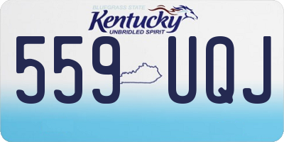 KY license plate 559UQJ