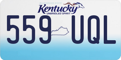 KY license plate 559UQL