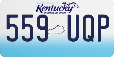 KY license plate 559UQP