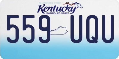 KY license plate 559UQU