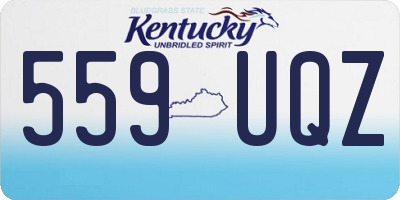 KY license plate 559UQZ