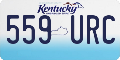KY license plate 559URC