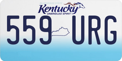 KY license plate 559URG