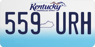 KY license plate 559URH