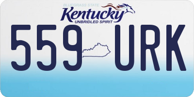 KY license plate 559URK