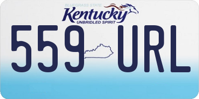 KY license plate 559URL