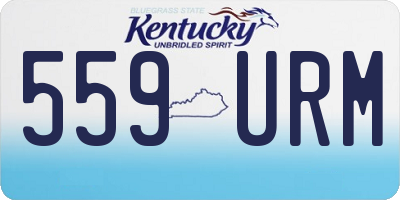 KY license plate 559URM