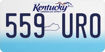 KY license plate 559URO