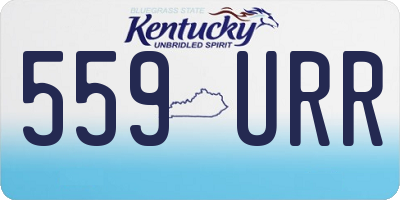 KY license plate 559URR