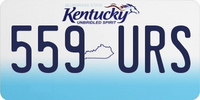 KY license plate 559URS