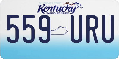 KY license plate 559URU
