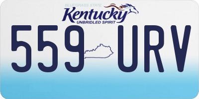 KY license plate 559URV