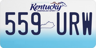 KY license plate 559URW