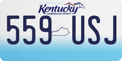KY license plate 559USJ