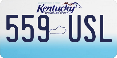 KY license plate 559USL
