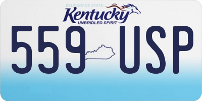 KY license plate 559USP