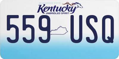 KY license plate 559USQ
