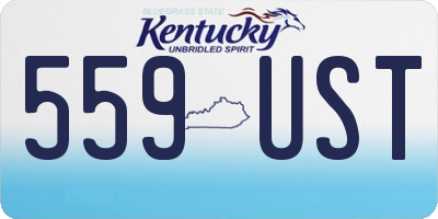 KY license plate 559UST