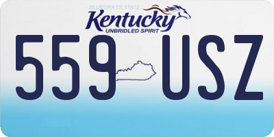 KY license plate 559USZ